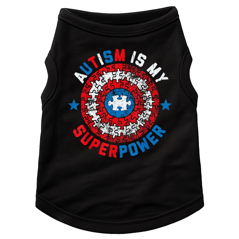 Autism Is My Superpower Autism Awareness Autistic Doggie Tank