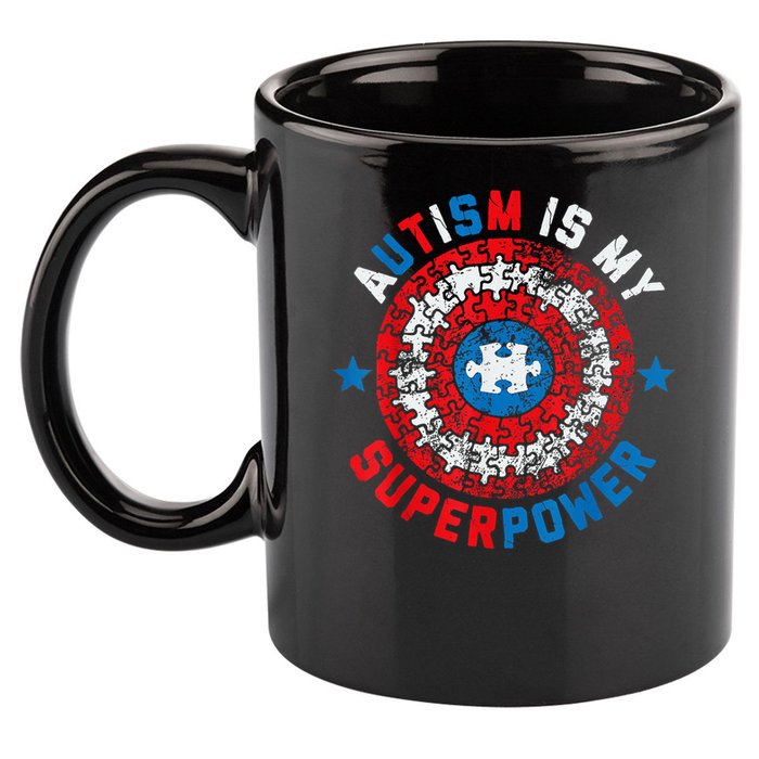 Autism Is My Superpower Autism Awareness Autistic 11oz C Handle Ceramic Mug