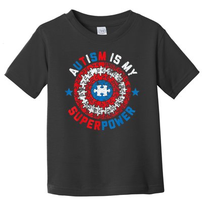 Autism Is My Superpower Autism Awareness Autistic Toddler T-Shirt