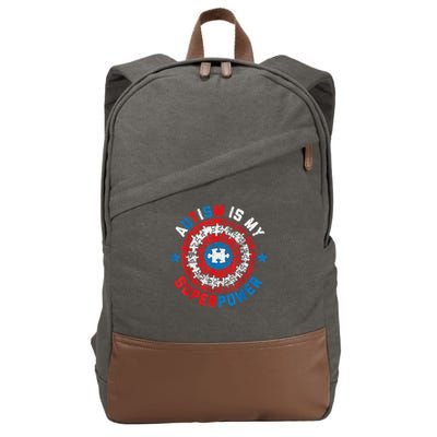 Autism Is My Superpower Autism Awareness Autistic Cotton Canvas Backpack