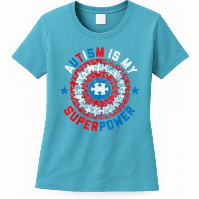 Autism Is My Superpower Autism Awareness Autistic Womens T-Shirt
