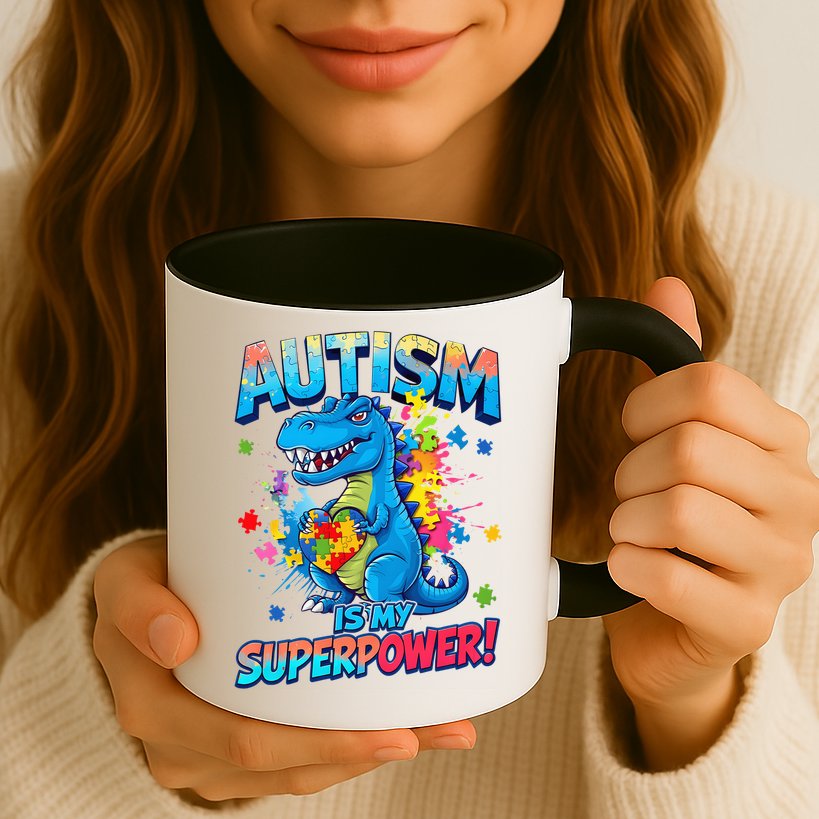 Autism Is My Superpower Dinosaur Autism Awareness Mug
