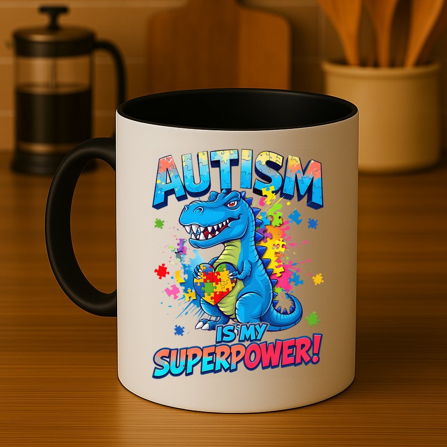 Autism Is My Superpower Dinosaur Autism Awareness Mug