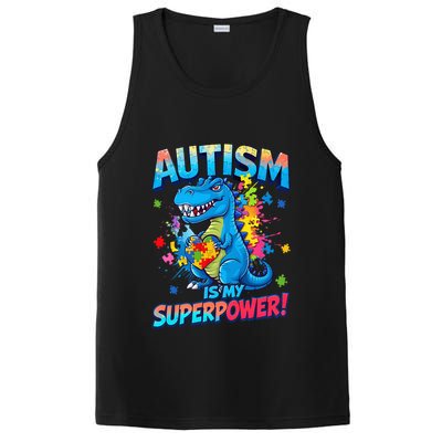 Autism Is My Superpower Dinosaur Autism Awareness PosiCharge Competitor Tank