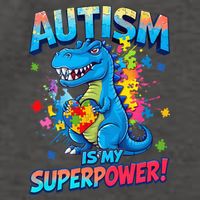 Autism Is My Superpower Dinosaur Autism Awareness Vector Backpack