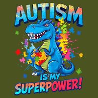 Autism Is My Superpower Dinosaur Autism Awareness Backpack
