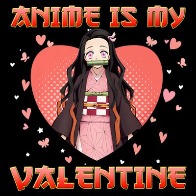 Anime Is My Valentine Vintage Cute Japanese Manga Arts T-Shirt