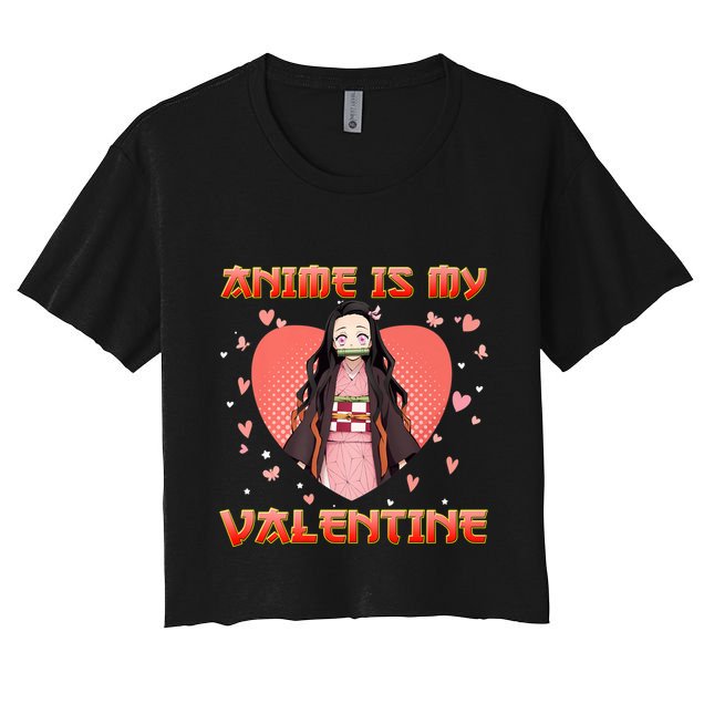 Anime Is My Valentine Vintage Cute Japanese Manga Arts Crop Top