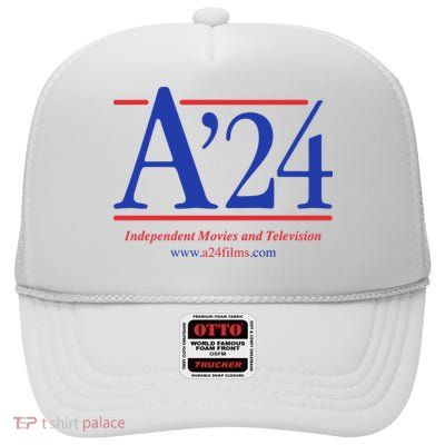 A24 Independent Movies And Television High Crown Mesh Back Trucker Hat