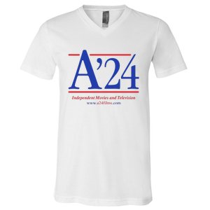 A24 Independent Movies And Television V-Neck T-Shirt