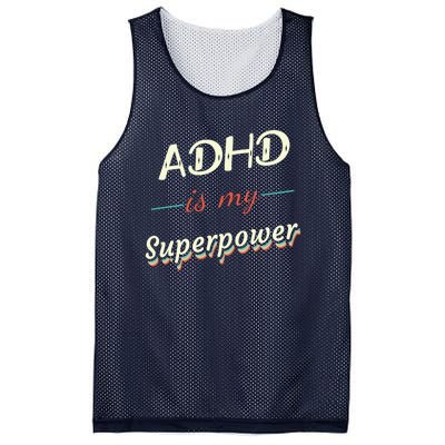 Adhd Is My Superpower Mesh Reversible Basketball Jersey Tank