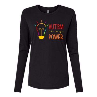 Autism Is My Power Autism Awareness Womens Cotton Relaxed Long Sleeve T-Shirt