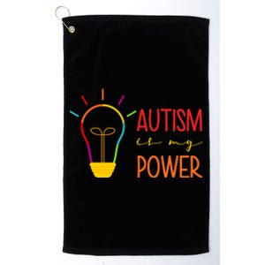 Autism Is My Power Autism Awareness Platinum Collection Golf Towel