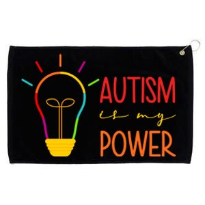 Autism Is My Power Autism Awareness Grommeted Golf Towel