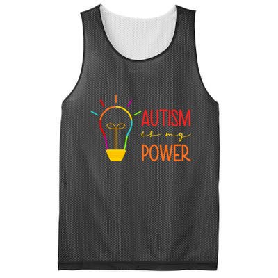Autism Is My Power Autism Awareness Mesh Reversible Basketball Jersey Tank