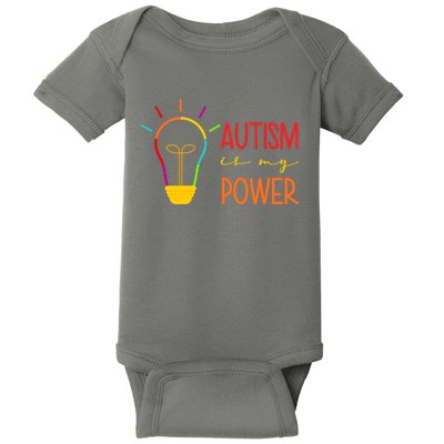 Autism Is My Power Autism Awareness Baby Bodysuit