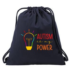 Autism Is My Power Autism Awareness Drawstring Bag