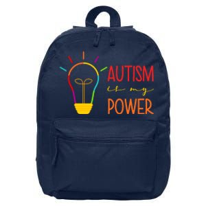 Autism Is My Power Autism Awareness 16 in Basic Backpack