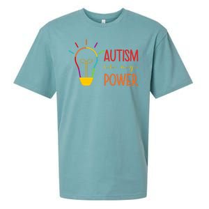 Autism Is My Power Autism Awareness Sueded Cloud Jersey T-Shirt