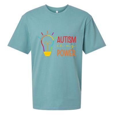 Autism Is My Power Autism Awareness Sueded Cloud Jersey T-Shirt
