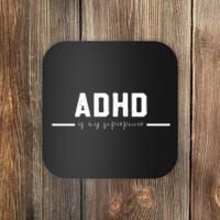 Adhd Is My Superpower Vintage Distressed Design Gift Coaster