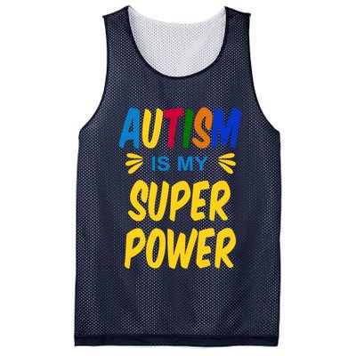 Autism Is My Super Power Mesh Reversible Basketball Jersey Tank