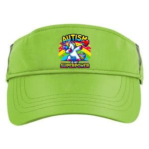 Autism Is My Superpower Dabbing Unicorn Autism Awareness Gift Adult Drive Performance Visor