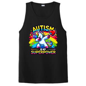 Autism Is My Superpower Dabbing Unicorn Autism Awareness Gift PosiCharge Competitor Tank