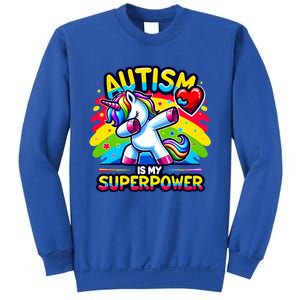 Autism Is My Superpower Dabbing Unicorn Autism Awareness Gift Sweatshirt