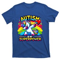 Autism Is My Superpower Dabbing Unicorn Autism Awareness Gift T-Shirt