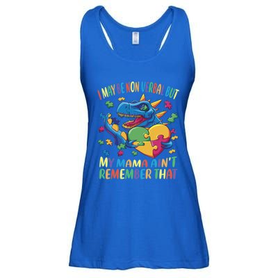 Autism I May Be Non Verbal But My Mama AinT Remember That Gift Ladies Essential Flowy Tank