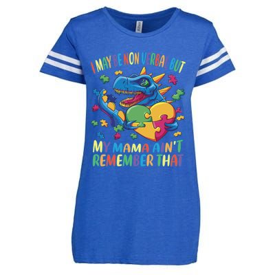 Autism I May Be Non Verbal But My Mama AinT Remember That Gift Enza Ladies Jersey Football T-Shirt