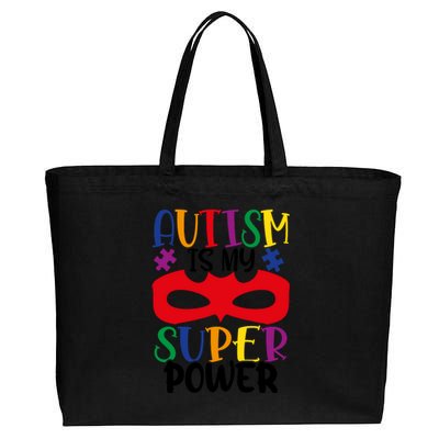 Autism Is My Superpower Cotton Canvas Jumbo Tote