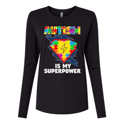 Autism Is My Super Power Superhero Gift Autism Awareness Funny Gift Womens Cotton Relaxed Long Sleeve T-Shirt