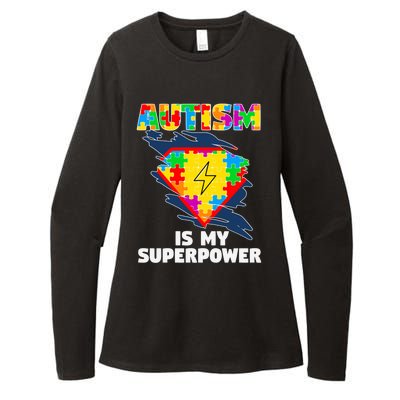 Autism Is My Super Power Superhero Gift Autism Awareness Funny Gift Womens CVC Long Sleeve Shirt