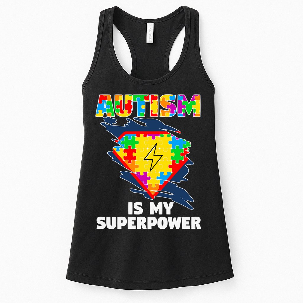 Autism Is My Super Power Superhero Gift Autism Awareness Funny Gift Womens Tank Top