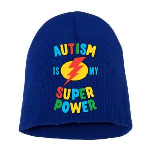 Autism Is My Superpower Gift Short Acrylic Beanie