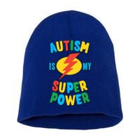 Autism Is My Superpower Gift Short Acrylic Beanie