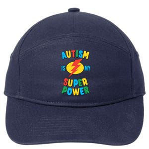 Autism Is My Superpower Gift 7-Panel Snapback Hat