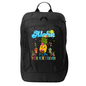 Aloha Its My 9th Birthday 9 Years Hawaiian Luau Candle City Backpack