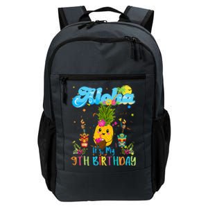 Aloha Its My 9th Birthday 9 Years Hawaiian Luau Candle Daily Commute Backpack