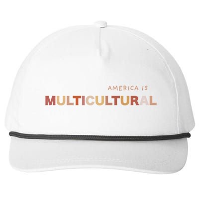 America Is Multicultural Positive Message Cool Gift Usa Gift Snapback Five-Panel Rope Hat