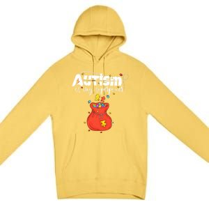 Autism Is My Superpower Superhero Meaningful Gift Autism Awareness Cute Gift Premium Pullover Hoodie