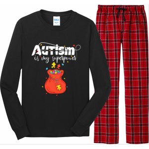 Autism Is My Superpower Superhero Meaningful Gift Autism Awareness Cute Gift Long Sleeve Pajama Set