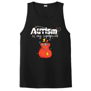 Autism Is My Superpower Superhero Meaningful Gift Autism Awareness Cute Gift PosiCharge Competitor Tank