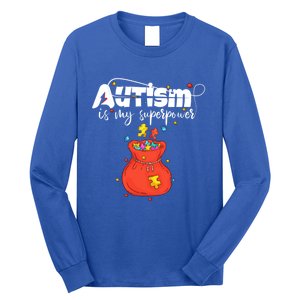 Autism Is My Superpower Superhero Meaningful Gift Autism Awareness Cute Gift Long Sleeve Shirt