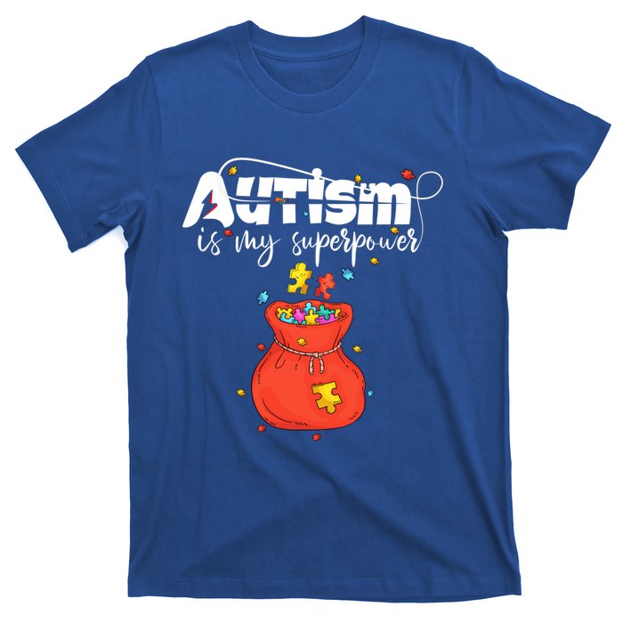 Autism Is My Superpower Superhero Meaningful Gift Autism Awareness Cute Gift T-Shirt