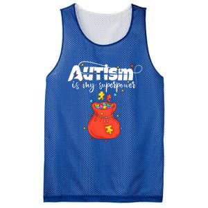 Autism Is My Superpower Superhero Meaningful Gift Autism Awareness Cute Gift Mesh Reversible Basketball Jersey Tank