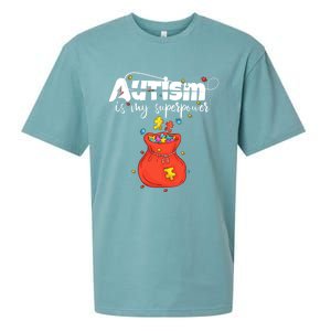 Autism Is My Superpower Superhero Meaningful Gift Autism Awareness Cute Gift Sueded Cloud Jersey T-Shirt