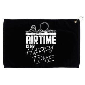 Airtime Is My Happy Time I Funny Rollercoaster Enthusiast Design Grommeted Golf Towel